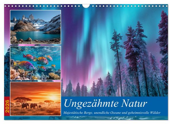 Produktbild: Ungez&auml;hmte Natur (Wandkalender 2026 DIN A3 quer), CALVENDO Monatskalender