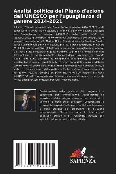 Produktbild: Analisi politica del Piano d'azione dell'UNESCO per l'uguaglianza di genere 2014-2021