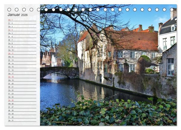 Produktbild: Belgien entdecken - Br&uuml;gge und Leuven (Tischkalender 2026 DIN A5 quer), CALVENDO Monatskalender