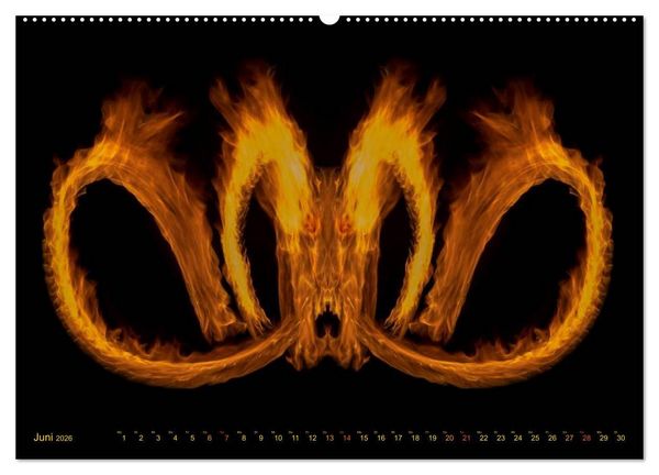 Produktbild: Feuerdrache (hochwertiger Premium Wandkalender 2026 DIN A2 quer), Kunstdruck in Hochglanz