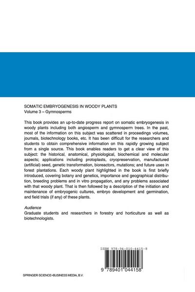 Produktbild: Somatic Embryogenesis in Woody Plants