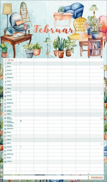 Produktbild: Familienplaner Aquarell 2026