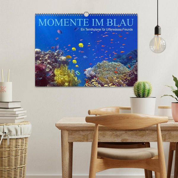 Produktbild: Momente im Blau - Ein Terminplaner f&uuml;r Unterwasser-Freunde (Wandkalender 2026 DIN A3 quer), CALVENDO Monatskalender