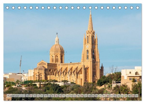 Produktbild: Malta - Wo Geschichte lebendig ist (Tischkalender 2026 DIN A5 quer), CALVENDO Monatskalender