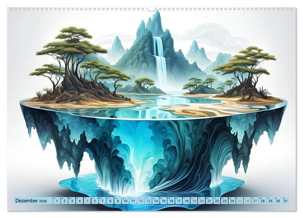 Produktbild: Magie der Natur - Wasserf&auml;lle (Wandkalender 2026 DIN A2 quer), CALVENDO Monatskalender