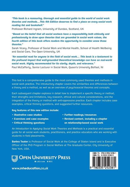 Produktbild: An Introduction to Applying Social Work Theories and Methods