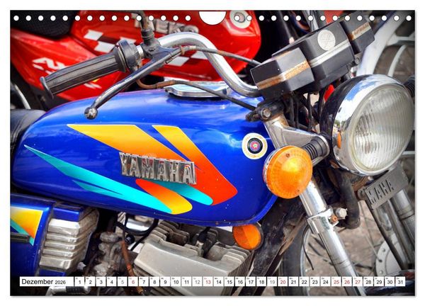 Produktbild: Zweirad Nostalgie - YAMAHA in Kuba (Wandkalender 2026 DIN A4 quer), CALVENDO Monatskalender