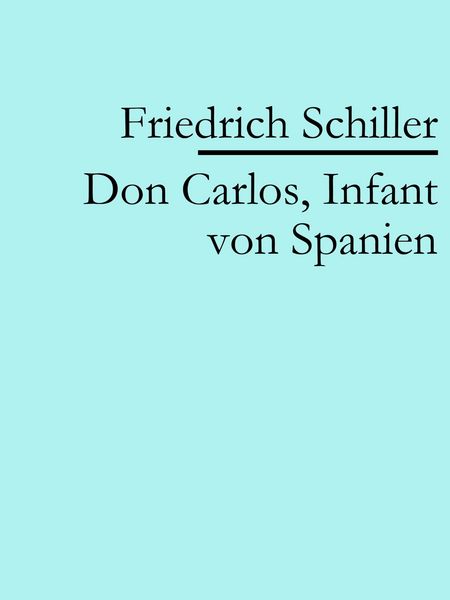 Produktbild: Don Carlos, Infant von Spanien