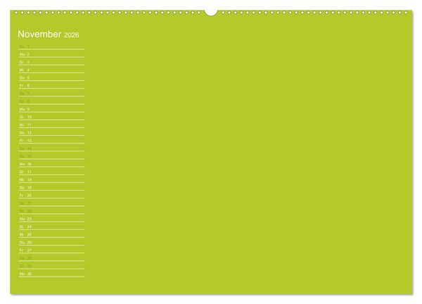 Produktbild: Bastel-Geburtstagskalender gr&uuml;n / Geburtstagskalender (Wandkalender 2026 DIN A2 quer), CALVENDO Monatskalender
