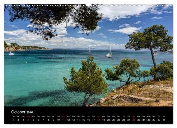 Produktbild: Majorca 2026 Insights (High Quality Premium Wall Calendar 2026 DIN A2 landscape),CALVENDO 12 Month Wall Calendar