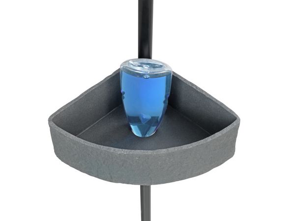Produktbild: Teleskop-Eckregal Mod. Villata, mit 3 K&ouml;rben aus hochwertigem Polyresin