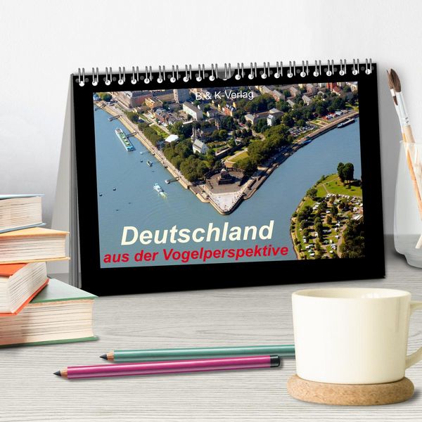 Produktbild: Deutschland aus der Vogelperspektive (Tischkalender 2026 DIN A5 quer), CALVENDO Monatskalender
