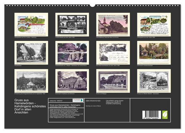 Produktbild: Gruss aus Hamelw&ouml;rden - Kehdingens sch&ouml;nstes Dorf in alten Ansichten (hochwertiger Premium Wandkalender 2026 DIN A2 quer), Kunstdruck in Hochglanz