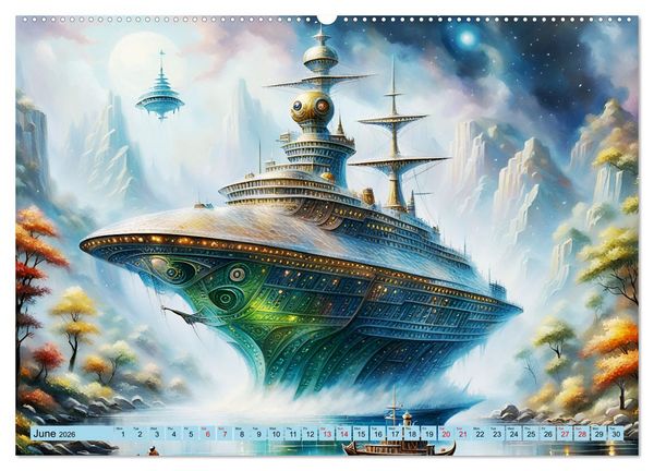 Produktbild: Gigantic ships - Journey into the future (Wall Calendar 2026 DIN A2 landscape), CALVENDO 12 Month Wall Calendar