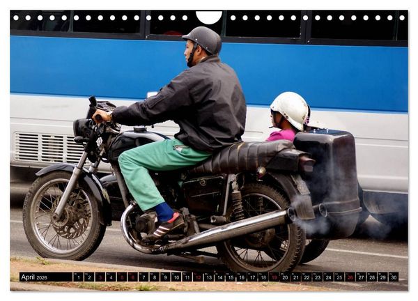 Produktbild: Motorrad-Gespanne in Kuba (Wandkalender 2026 DIN A4 quer), CALVENDO Monatskalender