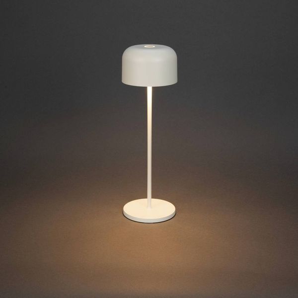 Produktbild: Konstsmide 7834-250 Lille LED-Akku-Tischlampe 3.5W Warmwei&szlig; Wei&szlig;