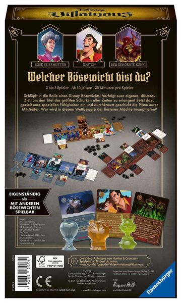 Ravensburger Villainous Despicable Plots Erweiterung – Brettspiel Ab 10 Jahre Für 2-3 Spieler Mit Disney Schurken