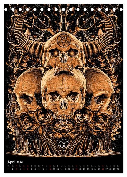 Produktbild: BLOODBOY/DARK ILLUSTRATION (Tischkalender 2026 DIN A5 hoch), CALVENDO Monatskalender