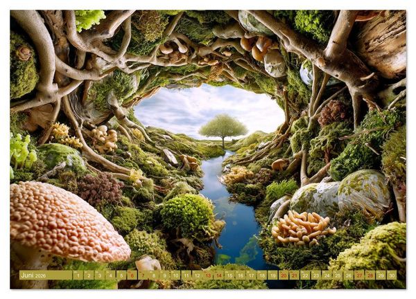 Produktbild: Fantastische Naturvisionen. Wo Gedanken zu Landschaften werden (hochwertiger Premium Wandkalender 2026 DIN A2 quer), Kunstdruck in Hochglanz