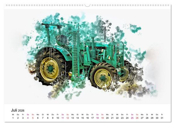Produktbild: Traktoren Oldtimer Legenden (Wandkalender 2026 DIN A2 quer), CALVENDO Monatskalender