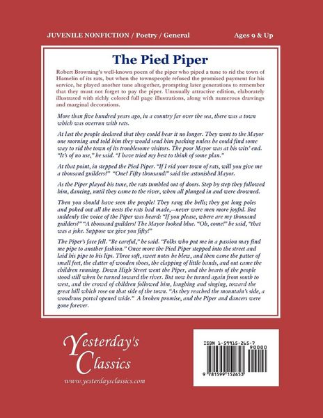 Produktbild: The Pied Piper of Hamelin (Yesterday's Classics)