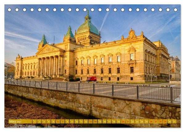 Produktbild: Ein Blick auf Leipzig (Tischkalender 2027 DIN A5 quer), CALVENDO Monatskalender