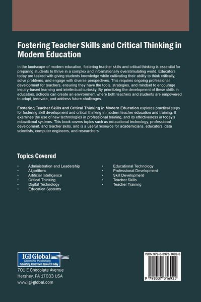 Produktbild: Fostering Teacher Skills and Critical Thinking in Modern Education