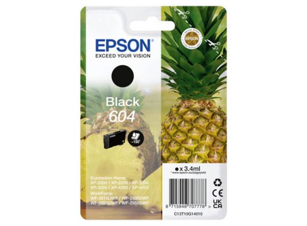 Epson Druckerpatrone T10G1, 604 Original Schwarz C13T10G14010