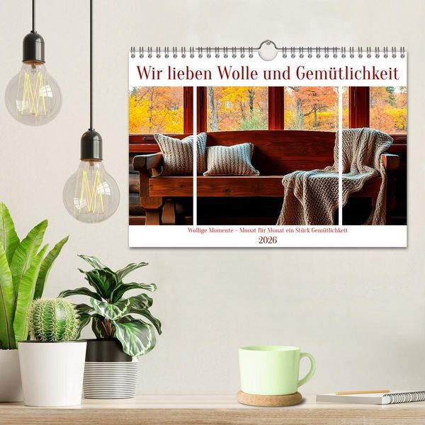 Produktbild: Wir lieben Wolle und Gem&uuml;tlichkeit (Wandkalender 2026 DIN A4 quer), CALVENDO Monatskalender