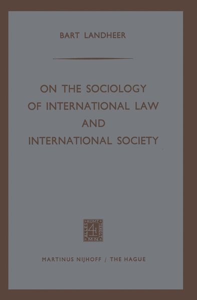 Produktbild: On the Sociology of International Law and International Society