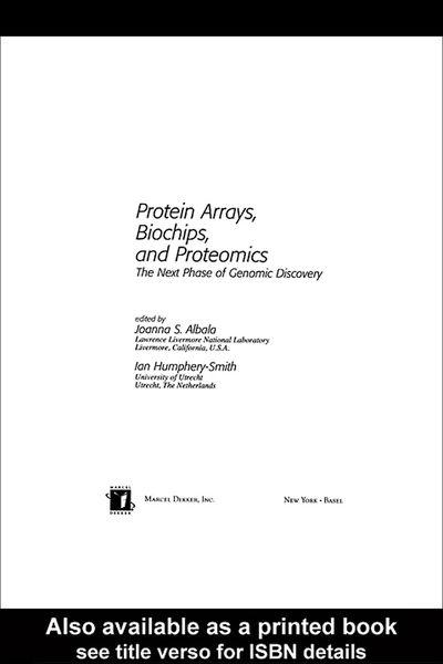 Produktbild: Protein Arrays, Biochips and Proteomics