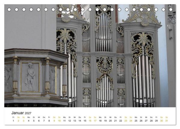 Produktbild: Fantastische Welt der Orgeln (Tischkalender 2027 DIN A5 quer), CALVENDO Monatskalender