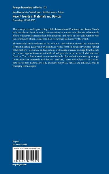 Produktbild: Recent Trends in Materials and Devices