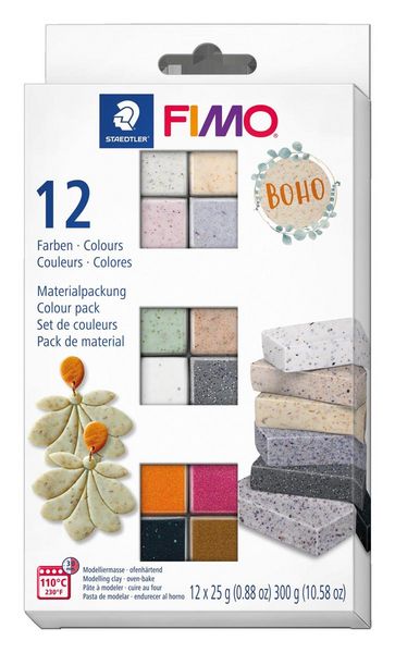 Produktbild: STAEDTLER FIMO effect Colour pack 8013, FIMO effect Boho Colours, 12 Halbbl&ouml;cken &aacute; 25 g, 8013 C12-5