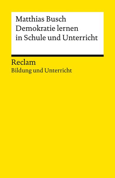 Produktbild: Demokratie lernen in Schule und Unterricht