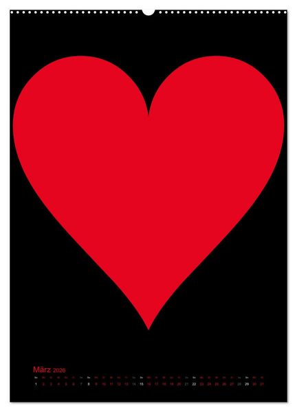 Produktbild: Foto- und Bastelkalender &bdquo;LIEBE&ldquo; in der Farbe Schwarz (Wandkalender 2026 DIN A2 hoch), CALVENDO Monatskalender
