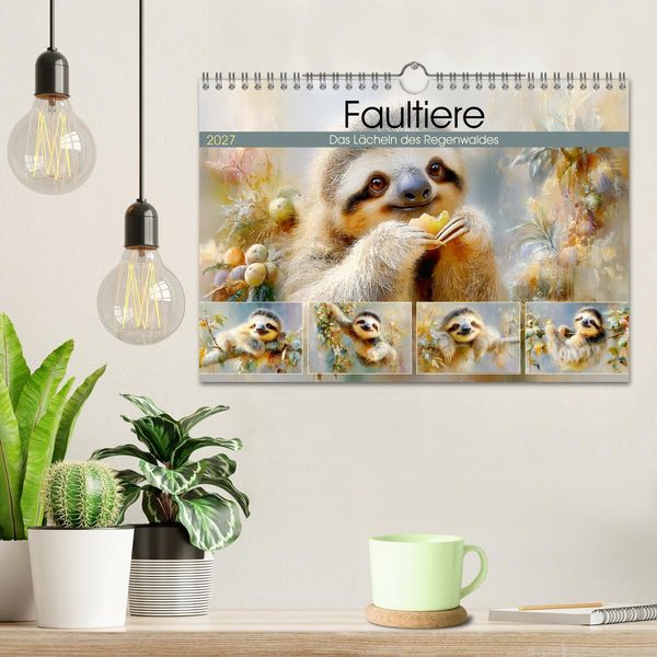 Produktbild: Faultiere. Das L&auml;cheln des Regenwaldes (Wandkalender 2027 DIN A4 quer), CALVENDO Monatskalender
