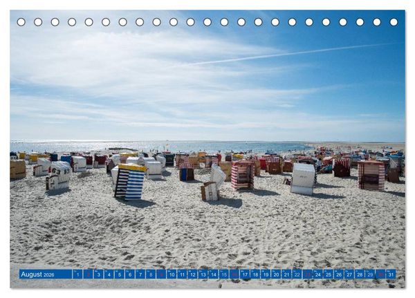 Produktbild: Blick auf Borkum (Tischkalender 2026 DIN A5 quer), CALVENDO Monatskalender
