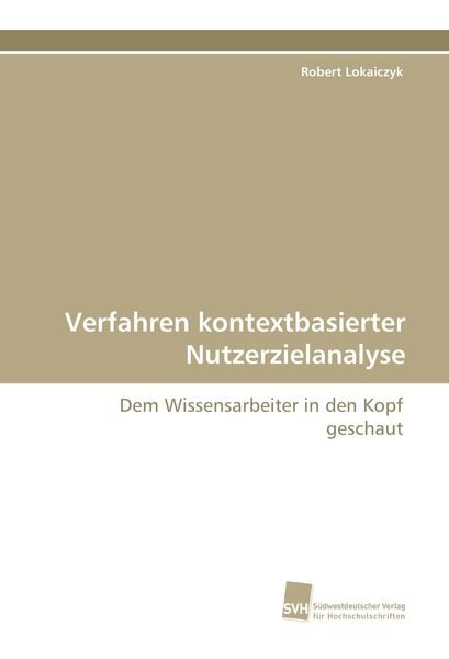 Produktbild: Verfahren kontextbasierter Nutzerzielanalyse