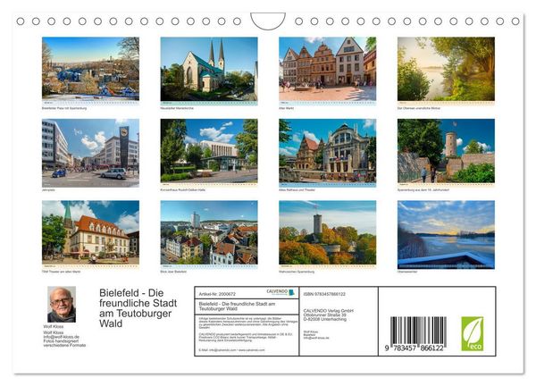 Produktbild: Bielefeld - Die freundliche Stadt am Teutoburger Wald (Wandkalender 2026 DIN A4 quer), CALVENDO Monatskalender