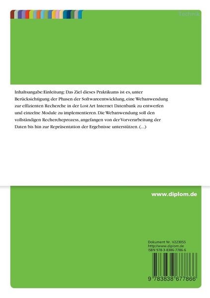 Produktbild: &Auml;hnlichkeitssuche in der "Lost Art Internet Database"
