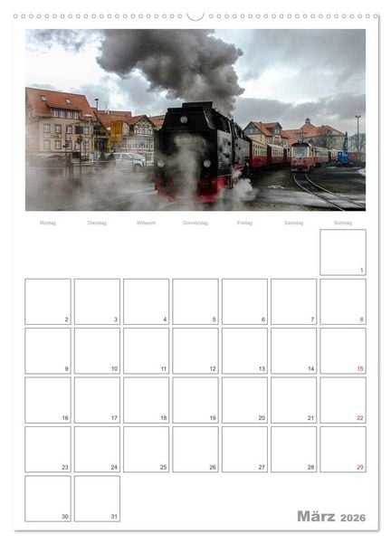 Produktbild: Mit Dampf durch den Harz (Wandkalender 2026 DIN A2 hoch), CALVENDO Monatskalender