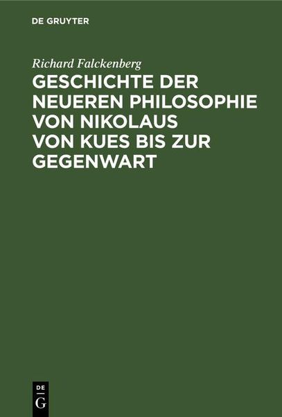 Produktbild: Geschichte der neueren Philosophie von Nikolaus von Kues bis zur Gegenwart