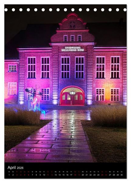 Produktbild: Cottbus und Umgebung f&uuml;r Nachtschw&auml;rmer (Tischkalender 2026 DIN A5 hoch), CALVENDO Monatskalender