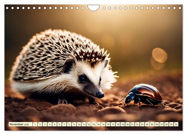 Produktbild: Igel - Wildtier des Jahres 2024 (Wandkalender 2026 DIN A4 quer), CALVENDO Monatskalender