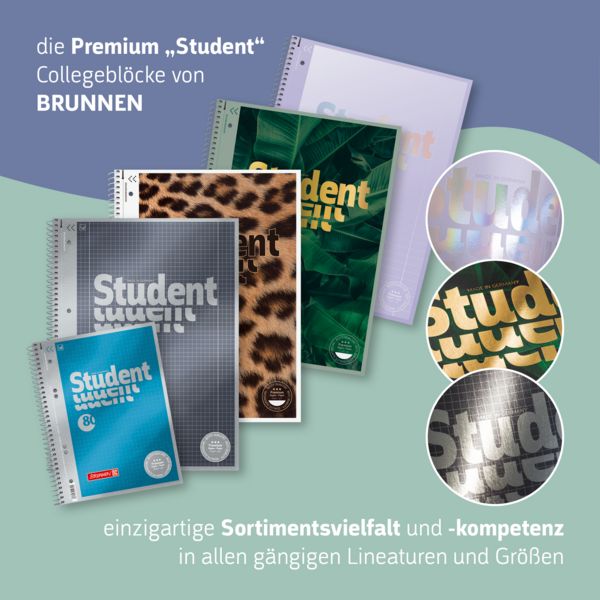 Produktbild: Brunnen Collegeblock A4 Lin27 Lama ZENart