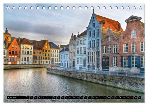 Produktbild: Die Grachten von Br&uuml;gge (Tischkalender 2026 DIN A5 quer), CALVENDO Monatskalender