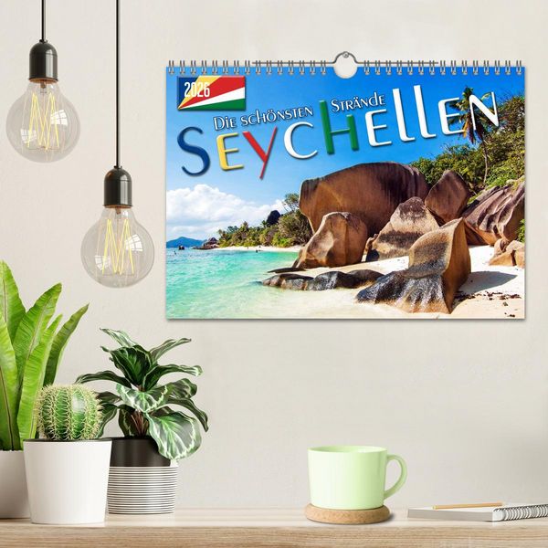 Produktbild: Seychellen - Die sch&ouml;nsten Str&auml;nde (Wandkalender 2026 DIN A4 quer), CALVENDO Monatskalender