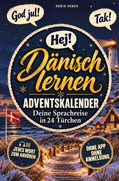 Produktbild: D&auml;nisch lernen Adventskalender - Hej D&auml;nemark! Deine Sprachreise in 24 T&uuml;rchen