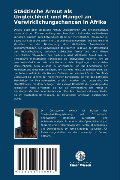 Produktbild: St&auml;dtische Armut als Ungleichheit und Mangel an Verwirklichungschancen in Afrika